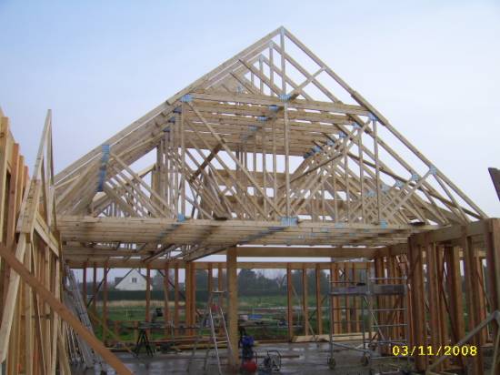 maison bois en charpente fermette  près de Dieppe en Seine Maritime 76
