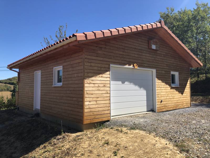 Garage Bois double pente