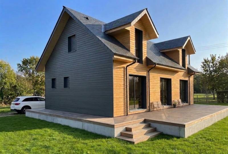 Maison en ossature bois, hors d'eau hors d'air, dans les Hautes Pyrénées à Bagnères de Bigorre 65